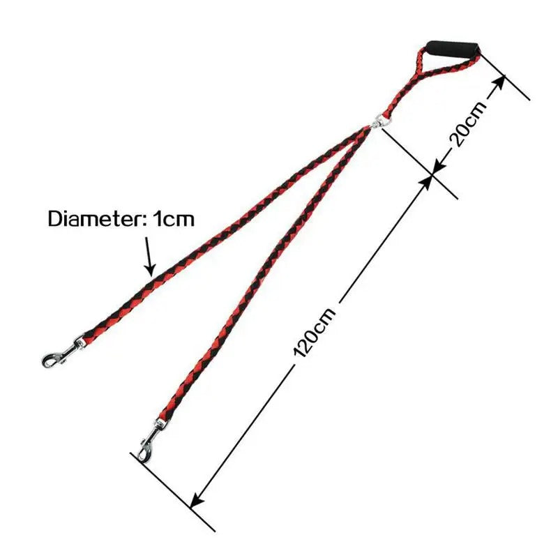 Dubbelkoppel för hundar - slitstarkt & trasselfritt