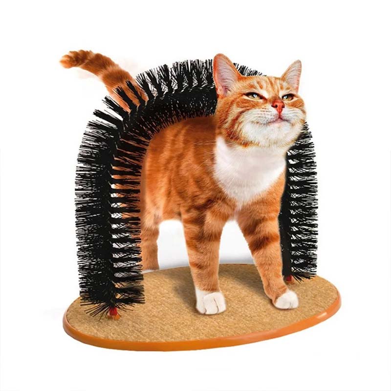 Kattbåge med borstar – lek, klös & massage