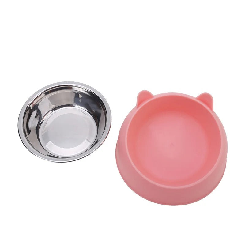 Rostfri skål för katt & hundvalp 100ML
