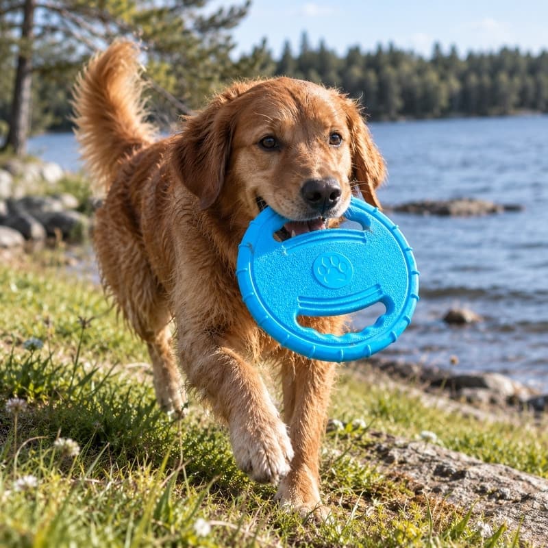 Frisbee hundleksak för utomhuslek