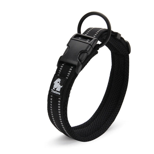 Hundhalsband med vaddering & reflex